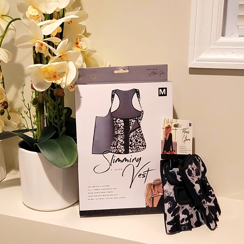 Jessica Simpson Slimming Vest & Fitness Gloves